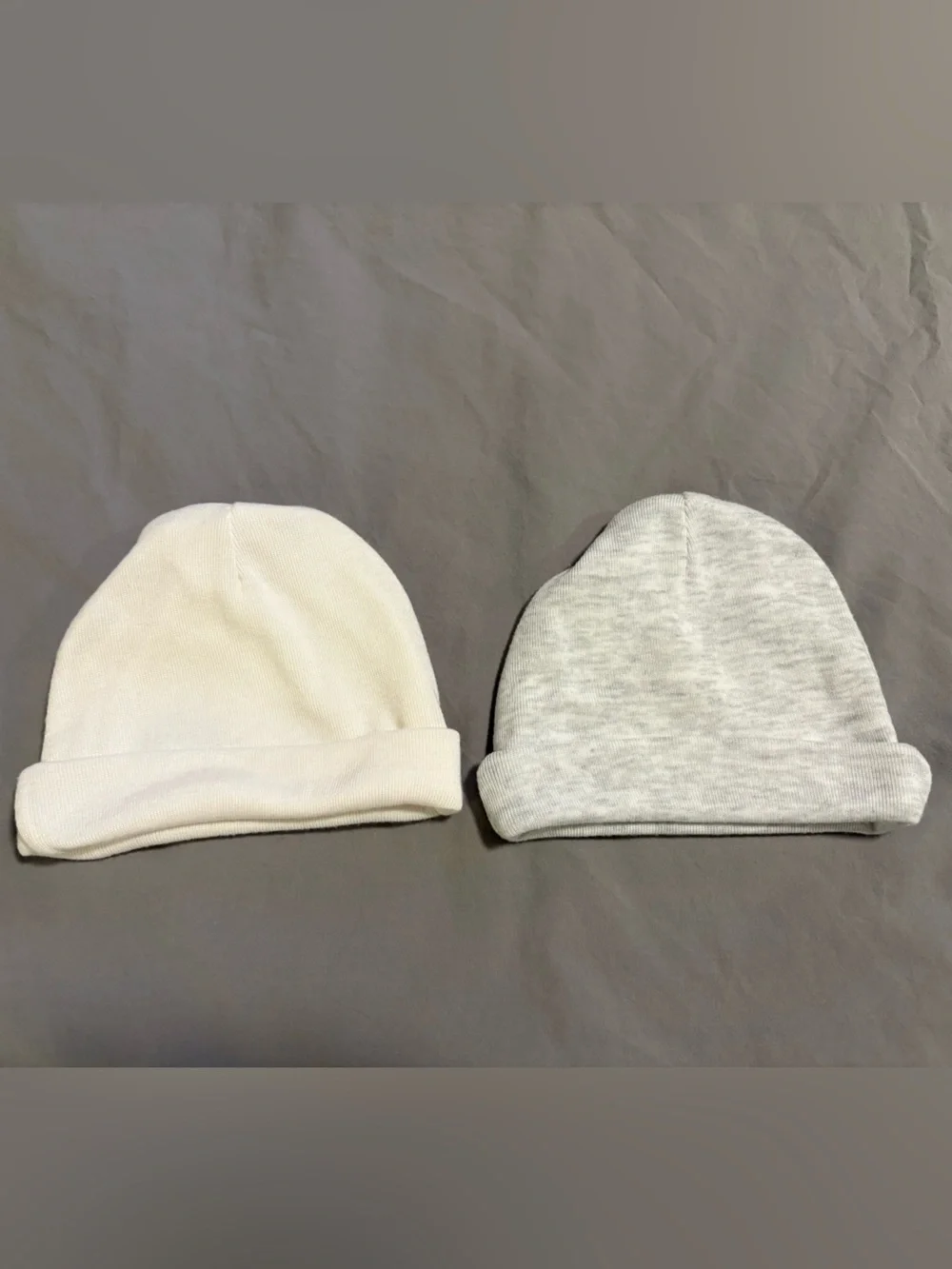 Carter’s 0-3M Purely Soft Caps - Cream & Gray